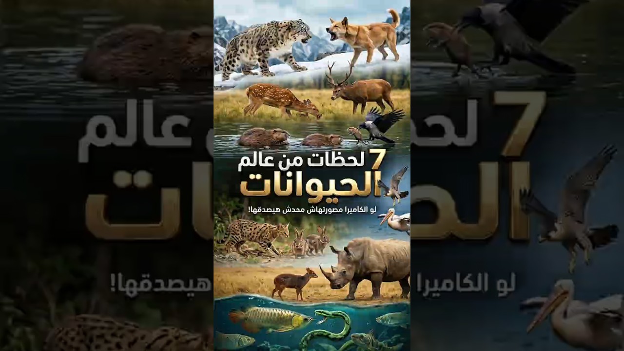 7 لحظات من عالم الحيوانات… مستحيل حد يصدقها 😨 #wildlife #Shorts #animals