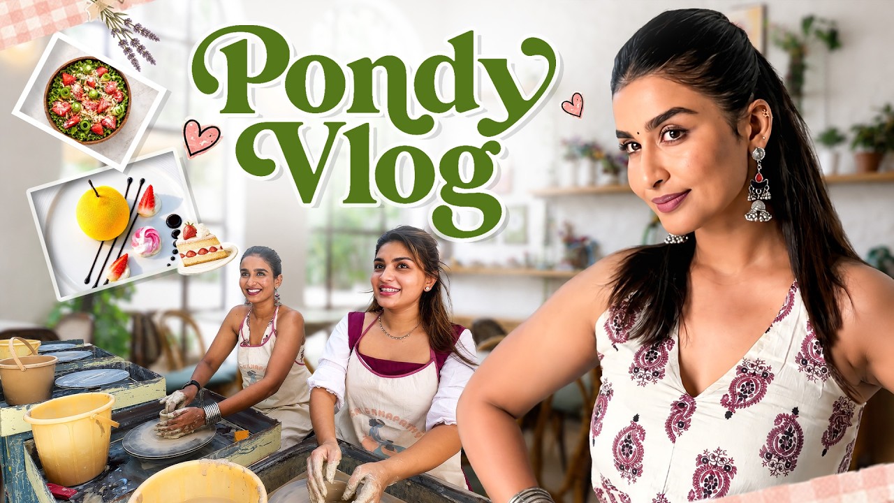Drive, Cafe & Pottery ☕🏺 | Pondicherry Vlog | Reshma Muralidharan