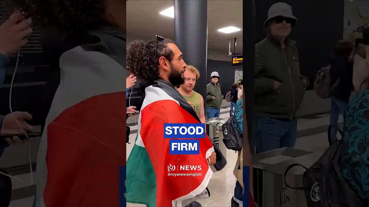 🇪🇬 🇵🇸 Egyptian man refuses to hand over Palestinian flag to German police