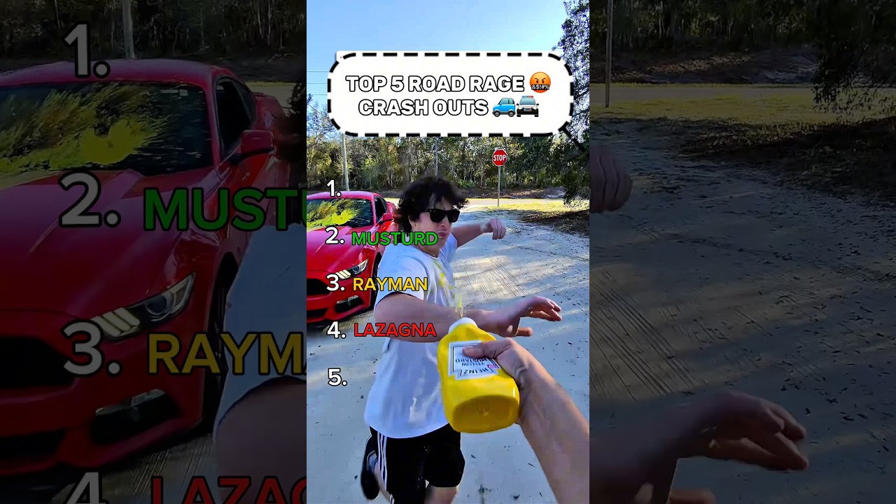 Ranking TOP 5 Road Rage Crashouts 🤬🚙