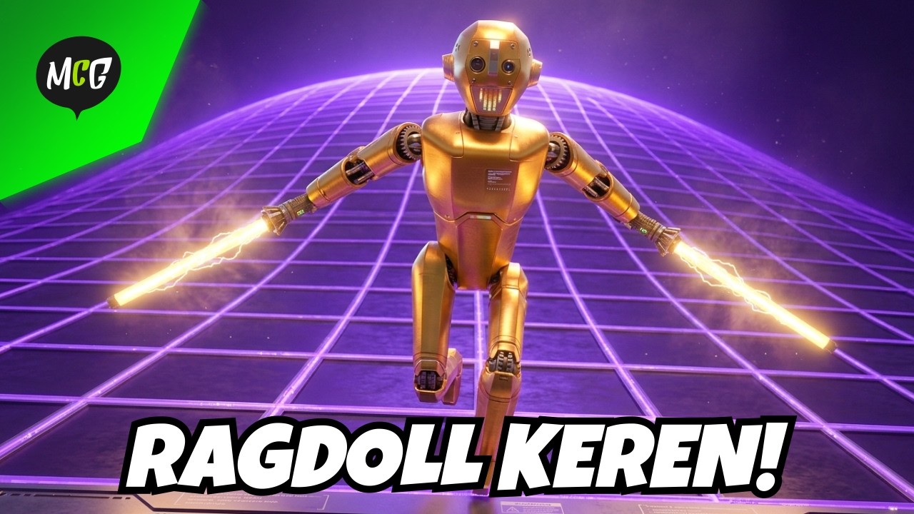 Aku Jadi Ragdoll dan Meluncur di Bukit Neon!