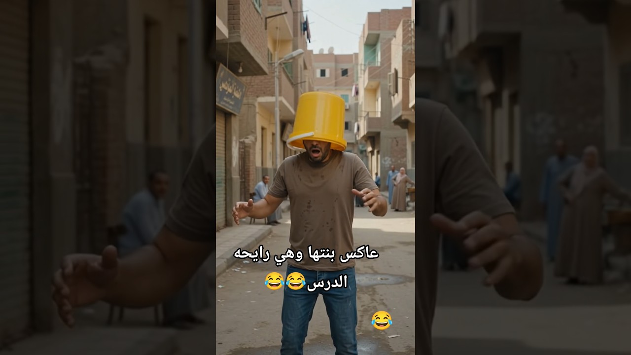 عاكس بنتها وهي رايحه الدرس امها لابسته الجردل _ حاسبي يا حماره 😂😂
