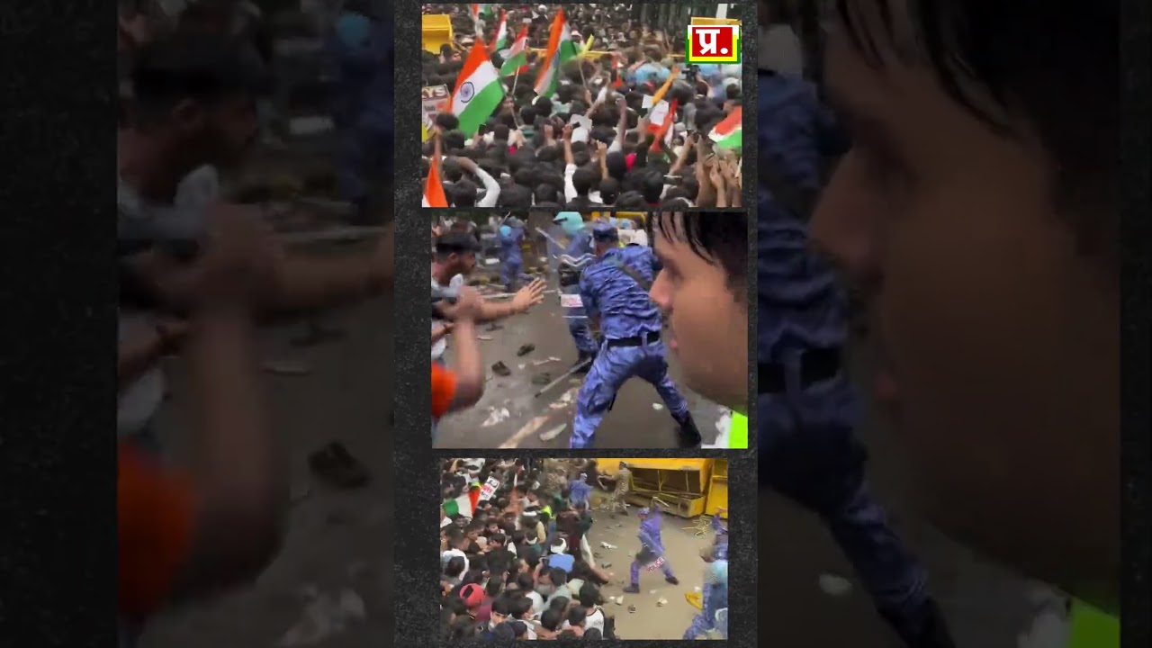 PM आवास के पास धरने पर बैठे राहुल प्रियंका