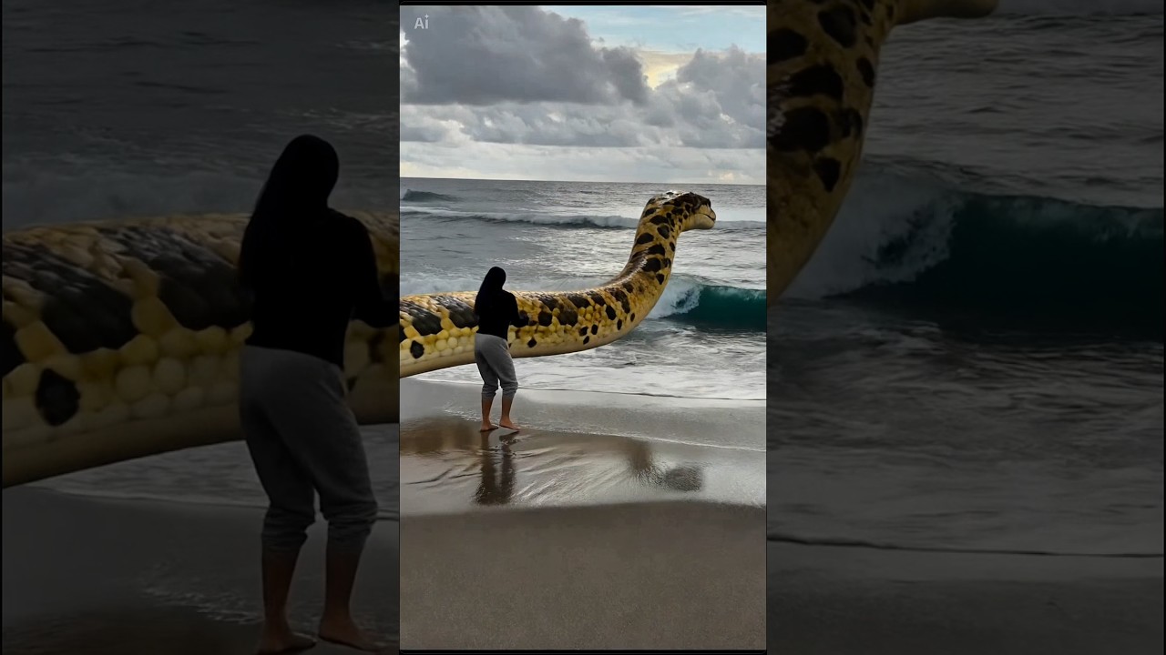 Ada ular raksasa di pantai #shorts #minivlog #comedy #sidoii