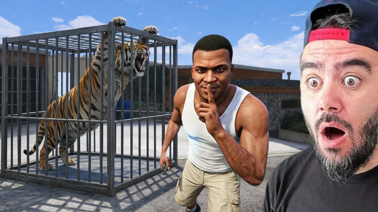 FRANKLIN EVIN ÖNÜNE ASLAN ALDI - GTA 5 MODS