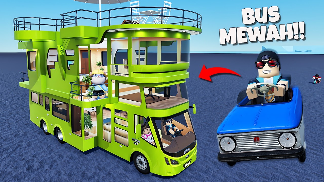 GG!! Bus Mewah & Beli Mobil Tercepat Untuk Lewati Mysterious Map 🥶🔥🥶 | Car Suspension Test Indonesia