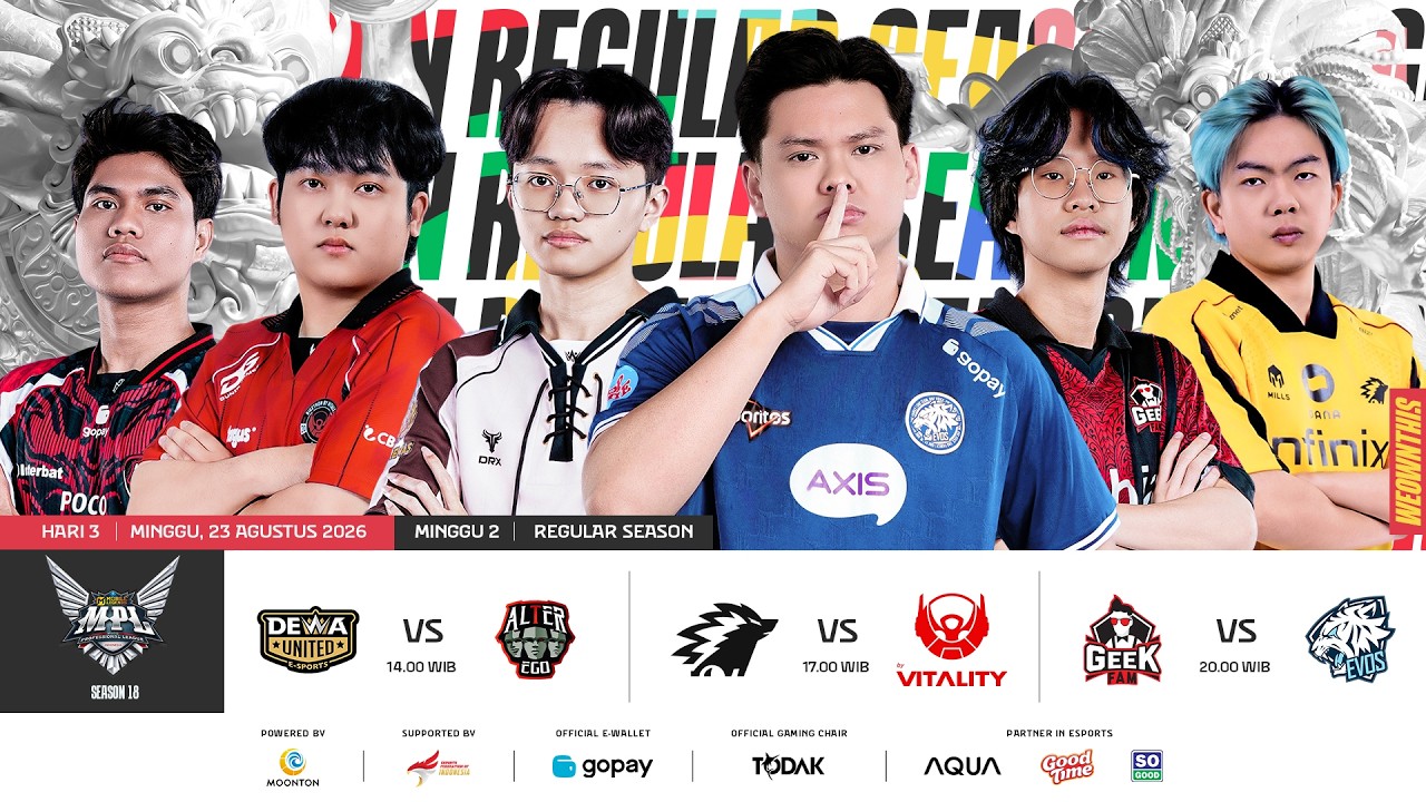🔴 LIVE | MPL ID S18 | Minggu 2 Hari 3 | Bahasa Indonesia