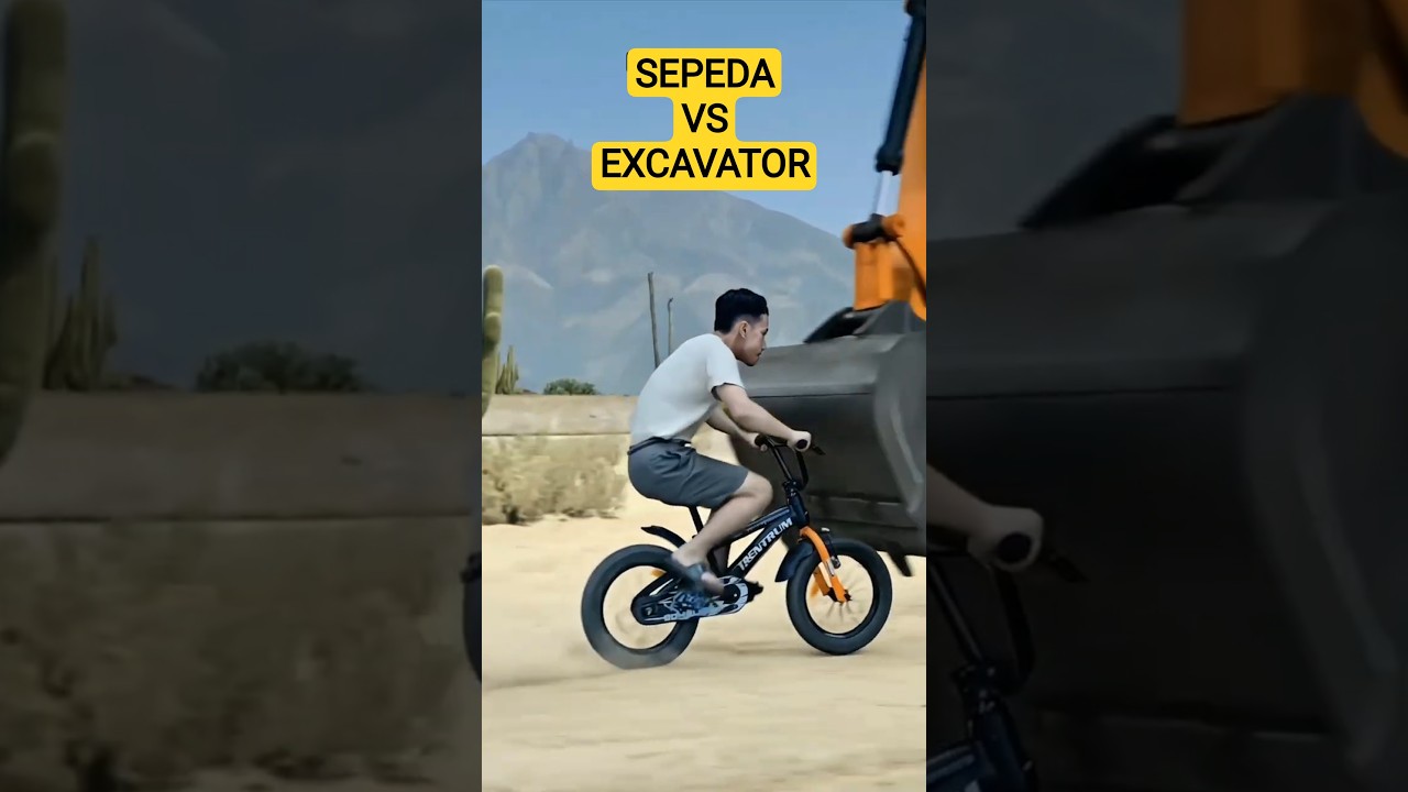 Uji Kekuatan Sepeda! Tabrak Motor sampai Excavator 😱