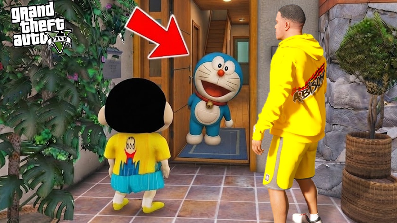 Franklin Shinchan Found Doraemon in GTA 5 !