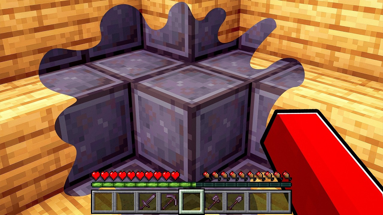 Minecraft, But Everything I Touch Turns to Netherite