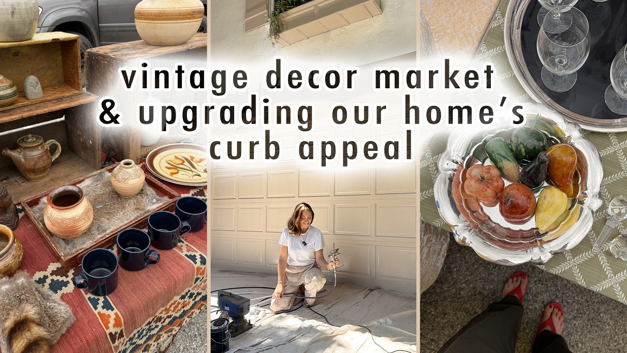 vintage decor market & upgrading our home’s curb appeal | MaCenna Lee