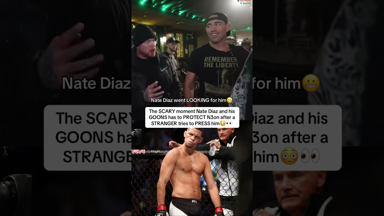 The SCARY moment Nate Diaz’s CREW had to PROTECT N3on😳👀 #ufc #natediaz #n3on