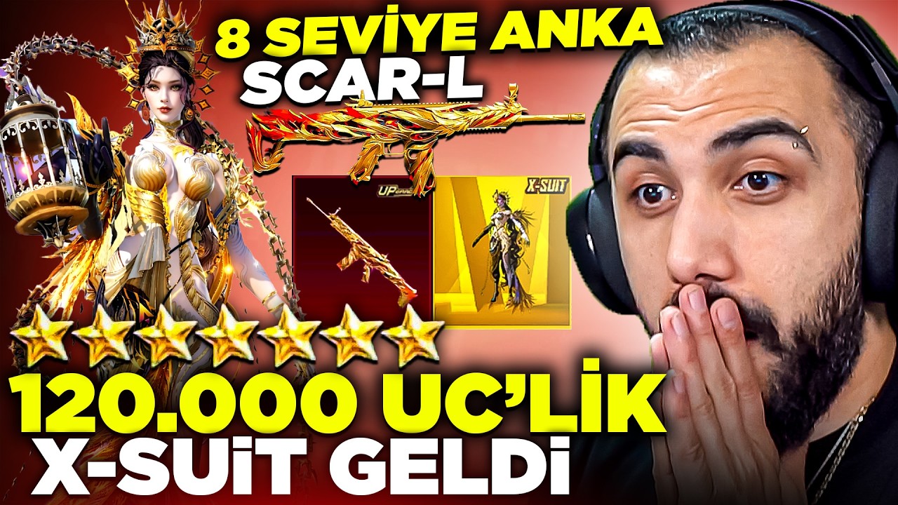 YENİ ALAZANKA X-SUİT VE 8 SEVİYE SCAR GELDİ! 😱 120.000 UC FULLEDİK! (KUZGUN GERİ DÖNDÜ) PUBG Mobile