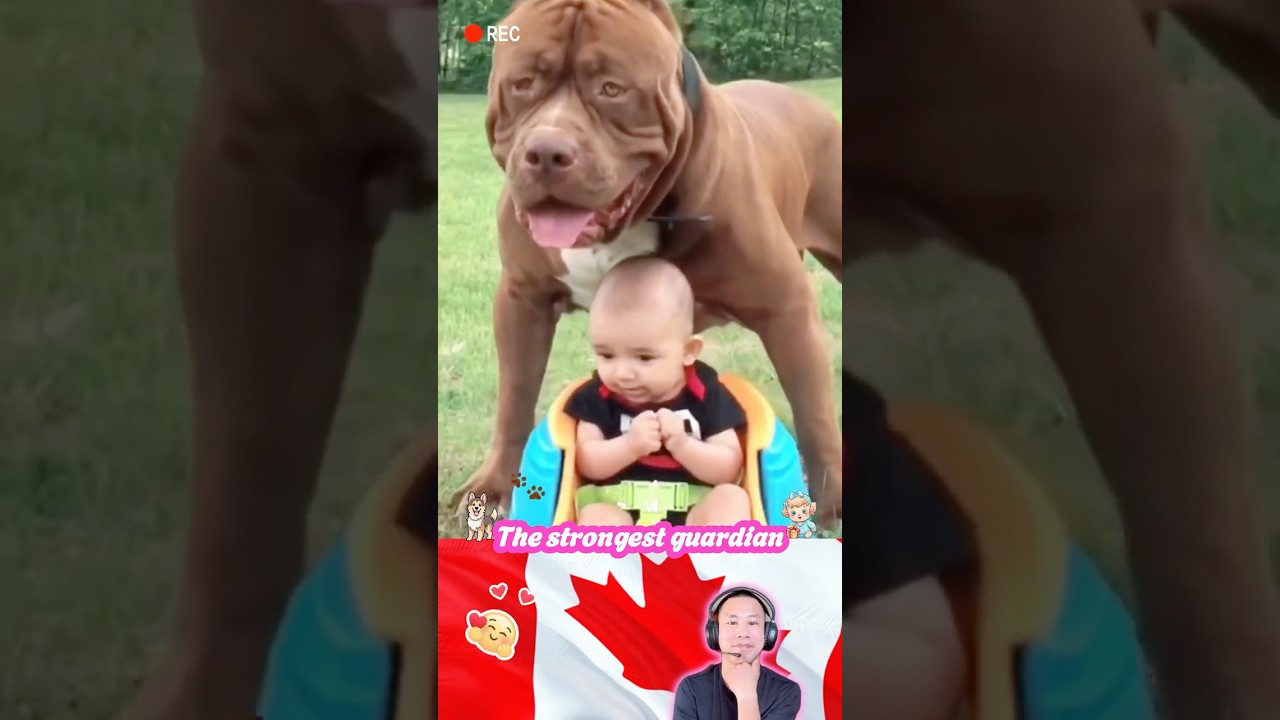 The strongest guardian💪🐶 🛡️❤️#Shorts #dog #funny #pet #love #bestFriends #guardian #cute #baby - Published by Daily Joy Channel