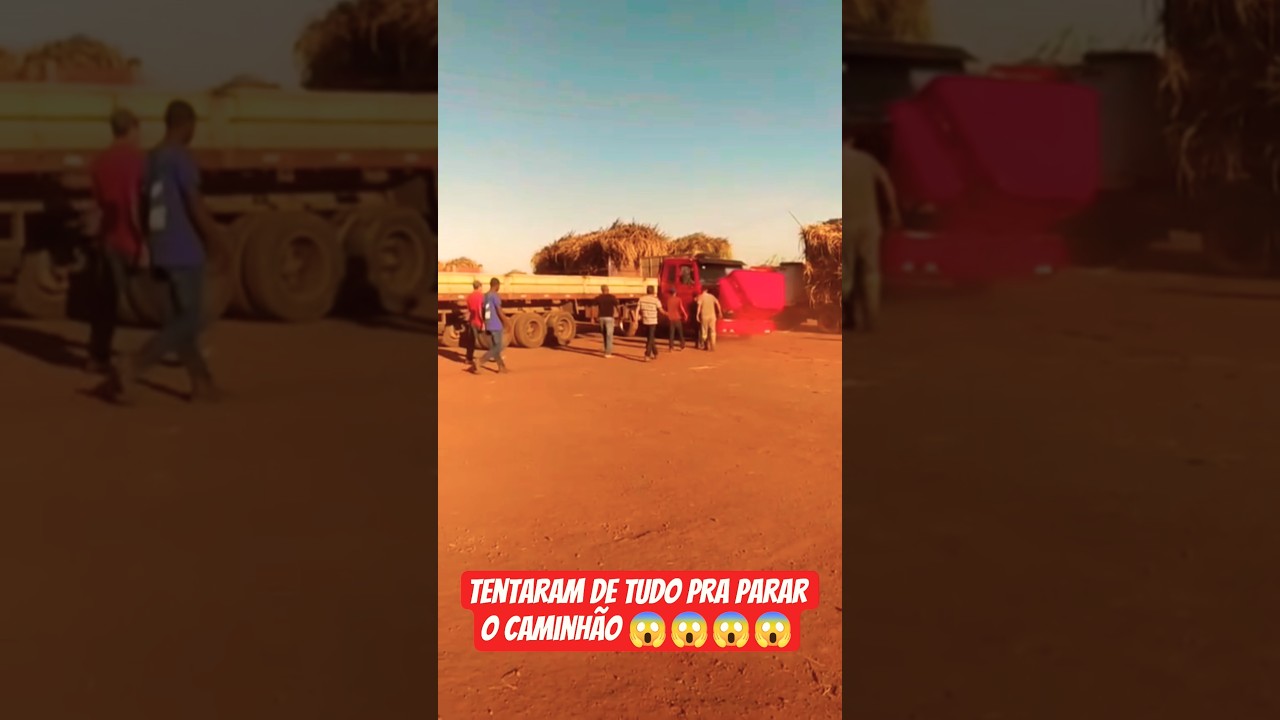 motora tentou tudo para parar o caminhão que girava embreagem não funcionava.#caminhão#caminhoneiro