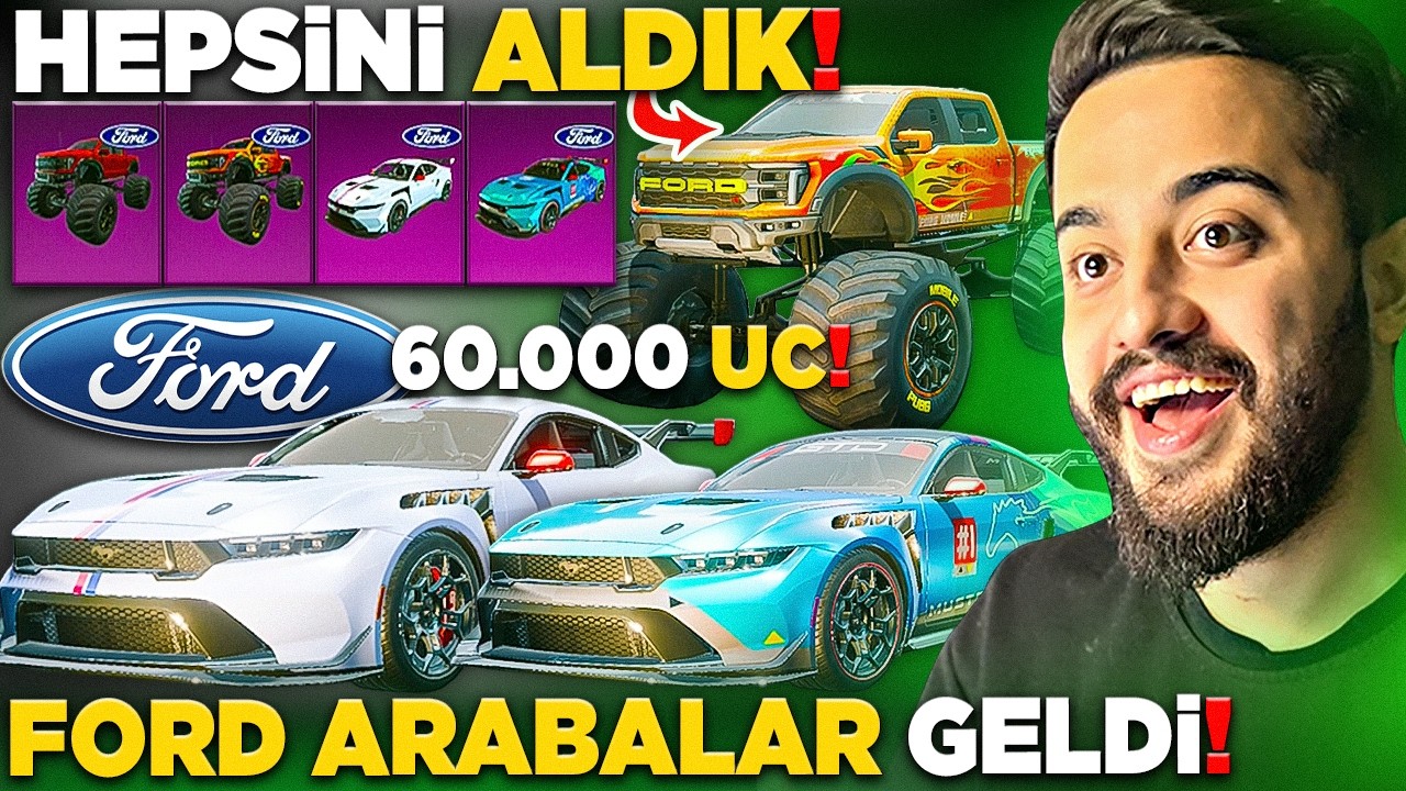 FORD MUSTANG ARABALAR GELDİ! 60.000 UC HEPSİNİ ALDIK! (EFSANE) PUBG Mobile