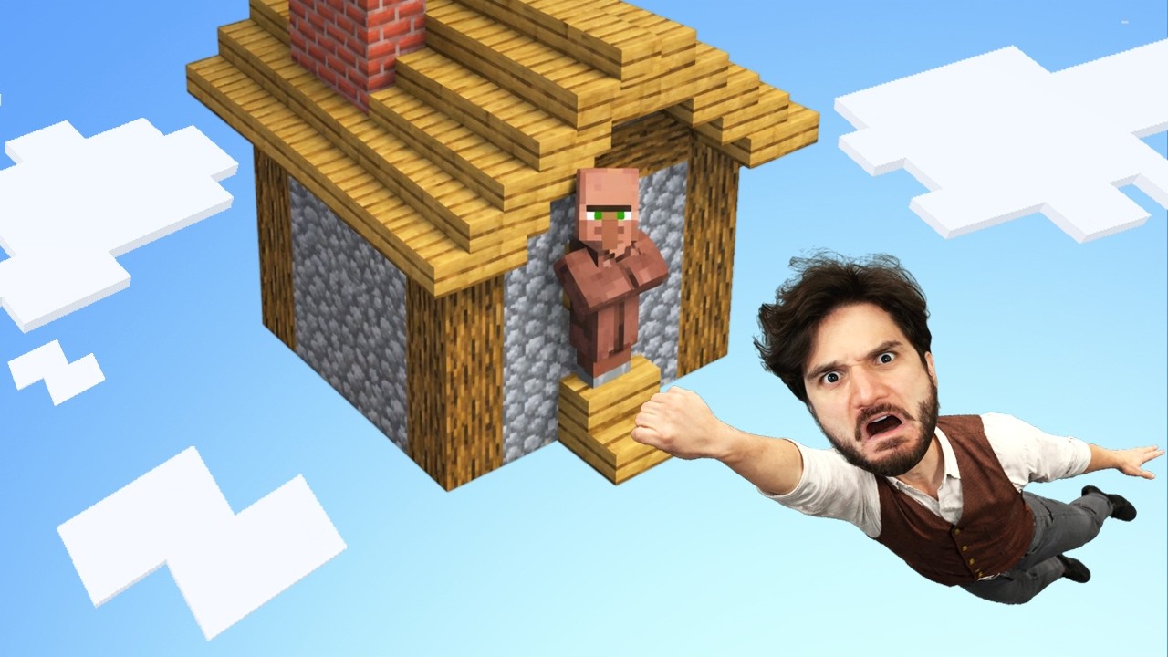 Minecraft, mas o mundo não tem chão!