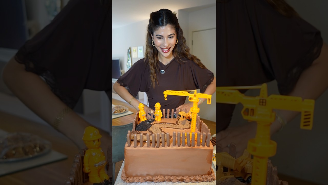 ‏عملت كيكة ابني لعيد ميلاده ✨
