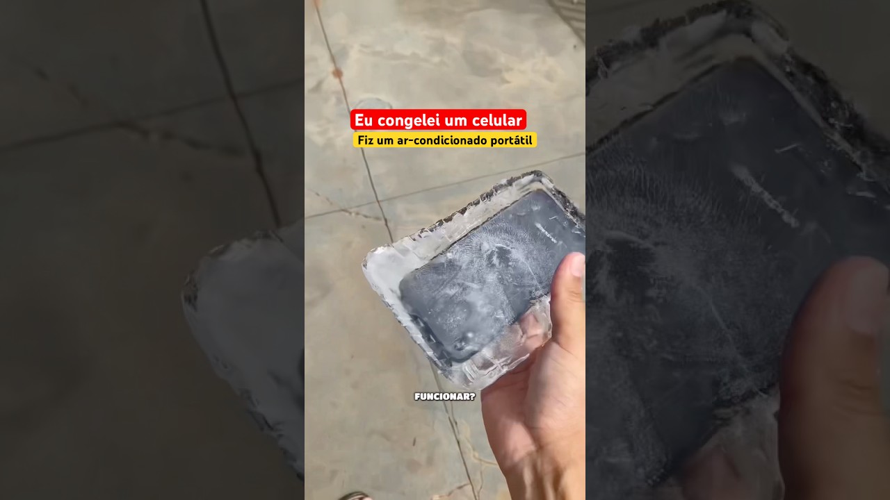 É isso que acontece se você congelar um celular Multilaser #celular #tecnologia #entretenimento