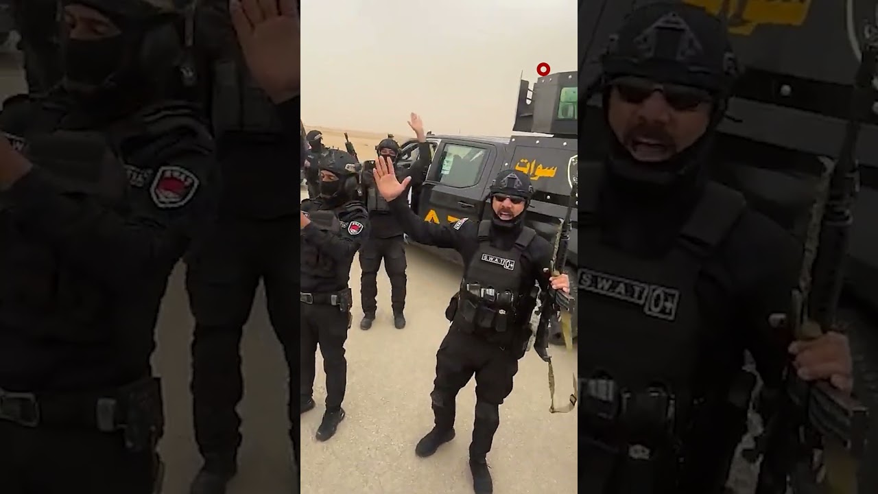 القوات الأمنية والأهالي يستقبلون المنتخب العراقي في منفذ طريبيل الحدودي ويحتفون بأيمن حسين