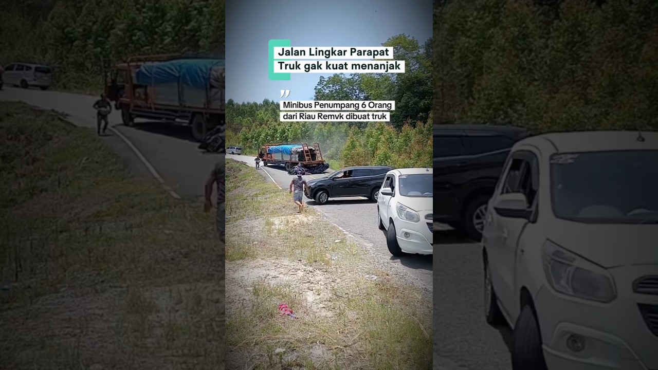 Truk tak kuat menanjak dan mundur maL4petak4 #shorts #truk # #automobile #viral #laka