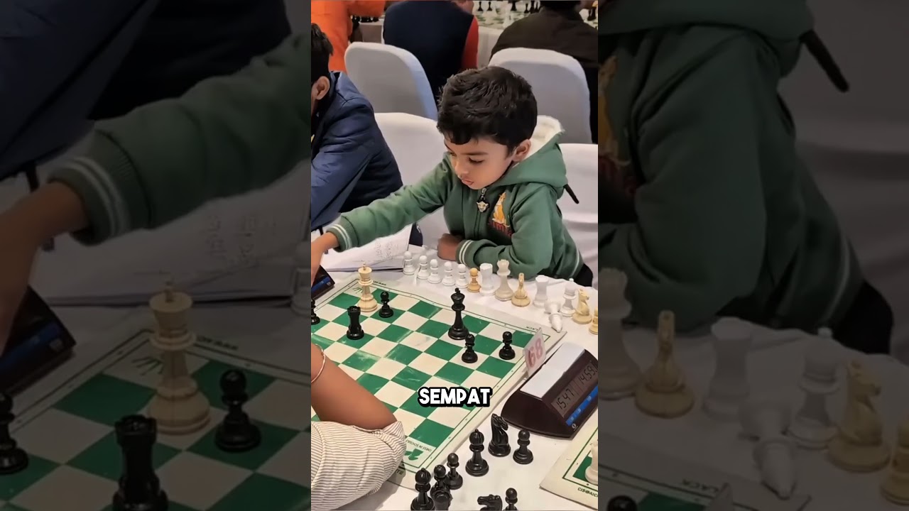 Anak Berusia 3 Tahun Pergoki Lawannya Curang Saat Bermain Catur