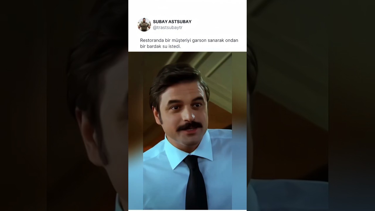 Restoranda bir müşteriyi garson sanarak ondan bir bardak su istedi.