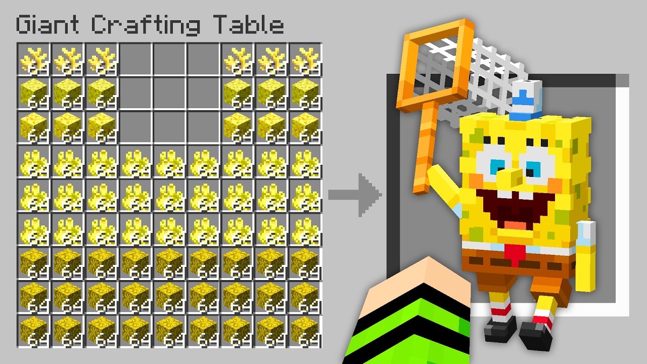 VIREI BOB ESPONJA no Minecraft!