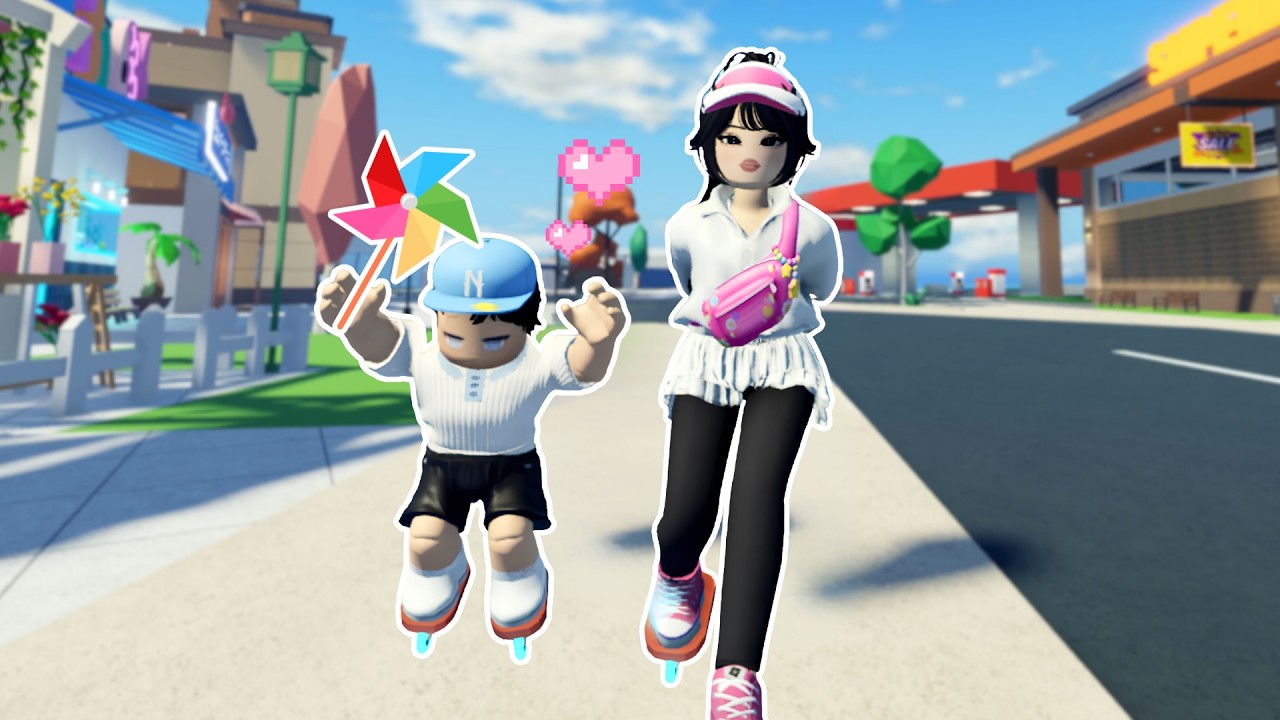 AA & MOMMY JALAN-JALAN DENGAN SEPATU RODA | 💖 Livetopia Family Roleplay Roblox Indonesia