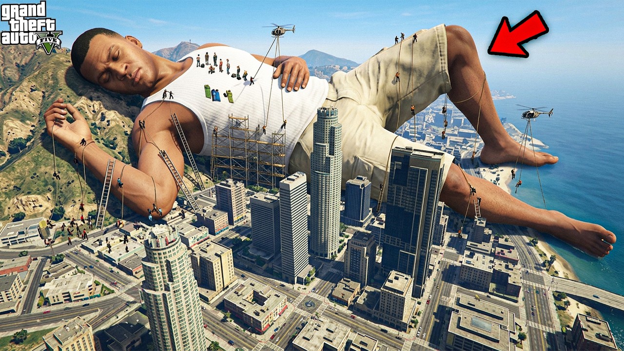Franklin Became GIANT FRANKLIN In GTA 5 ! (GTA 5 Mods)