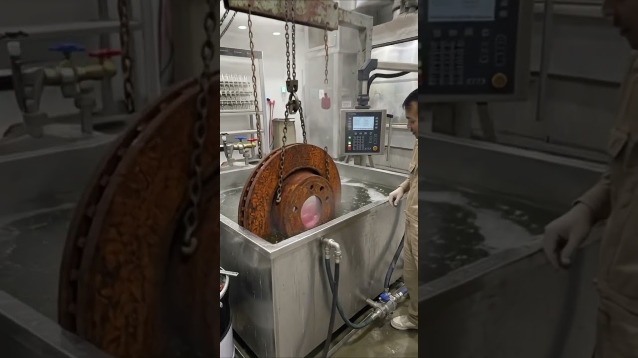 อ่างน้ำยาขจัดสนิมจานเบรค #ทำสีรถยนต์