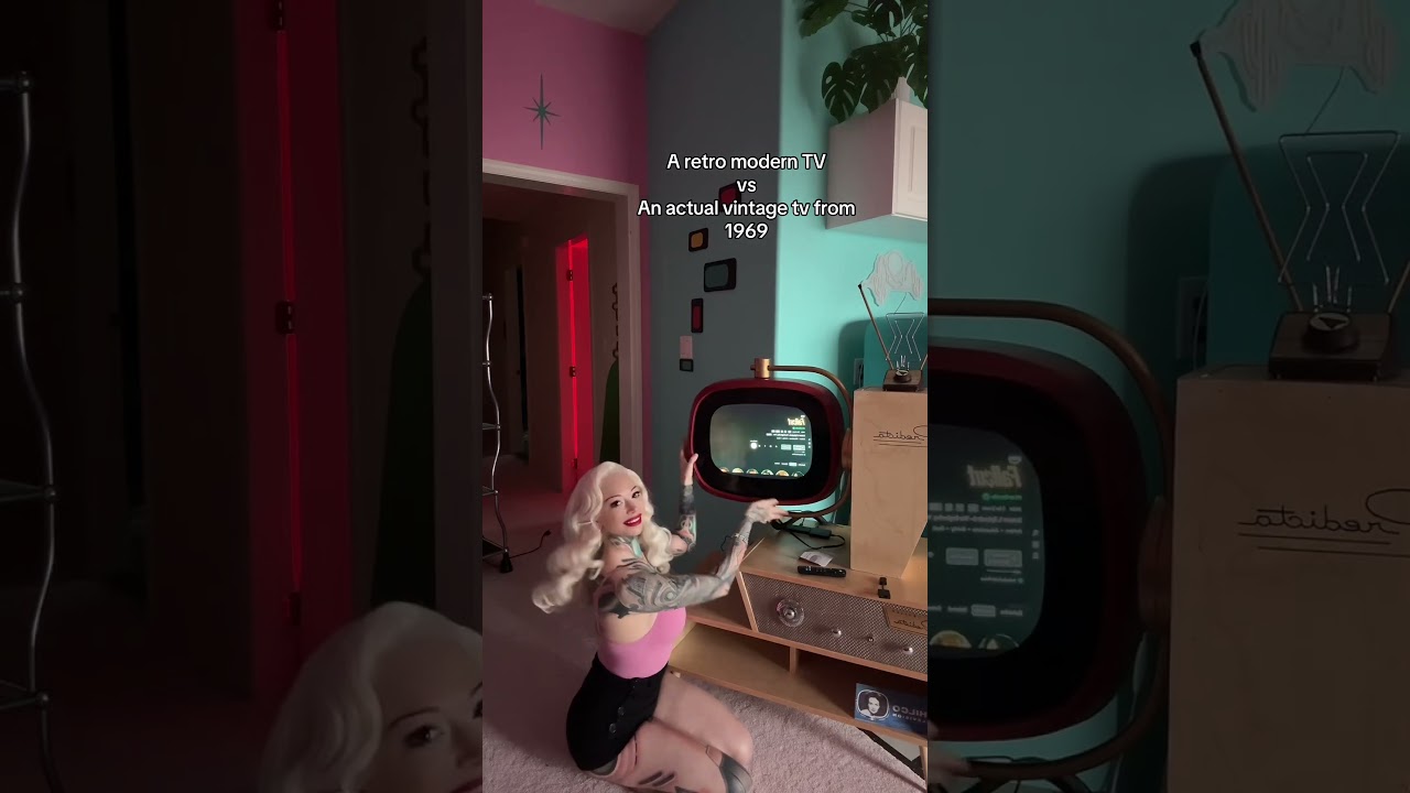 Retro modern tv versus 1969 tv - Published by Pinup Pixie (PinupPixie)