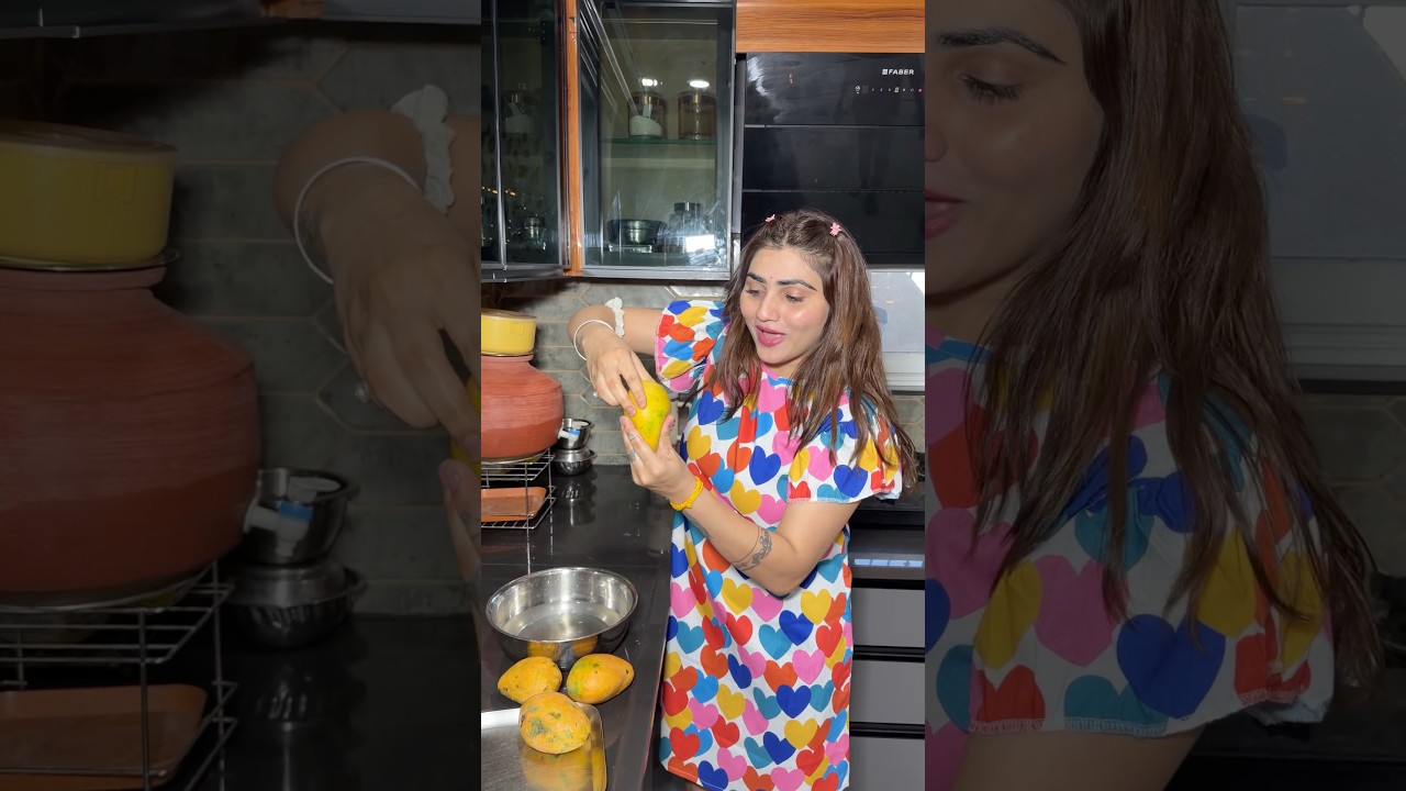 आम 🥭 का रस बनाया🥳 #youtubeshorts #shorts #mango #shortvideos #kajalsoni @Kajalsoni_vlogs
