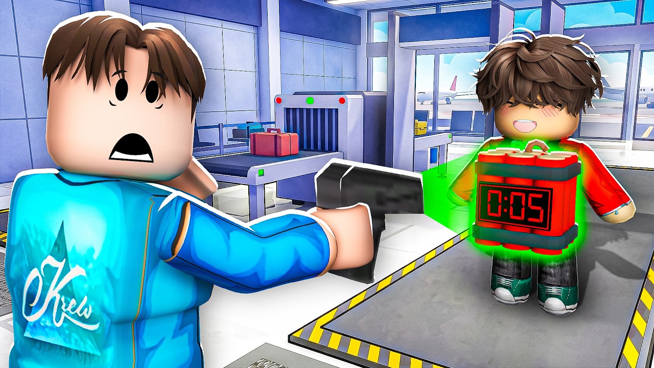 روبلوكس مسكت مجرمين بالمطار ! secure the airport