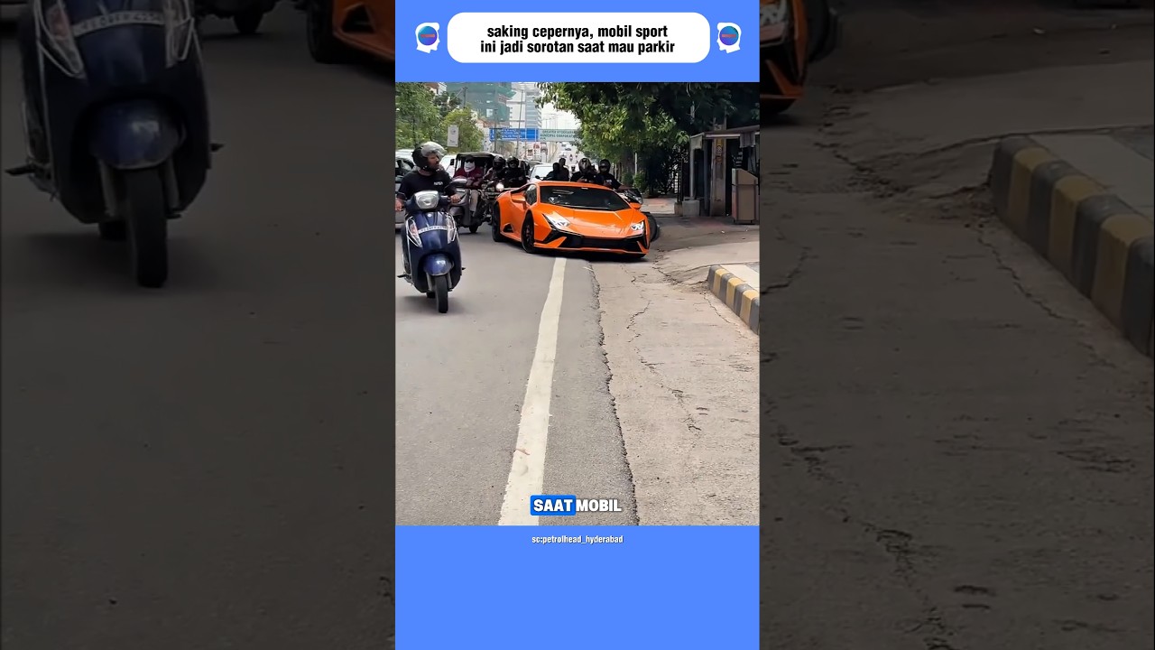 saking cepernya, mobil sport ini jadi sorotan saat mau parkir