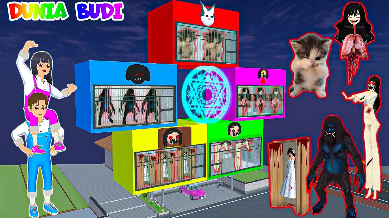Pasukan KUCING KICAU MANIA Serang Kota | Yuta Mio Buat Penjara Portal Warna Warni Tangkap Semua😱🚨