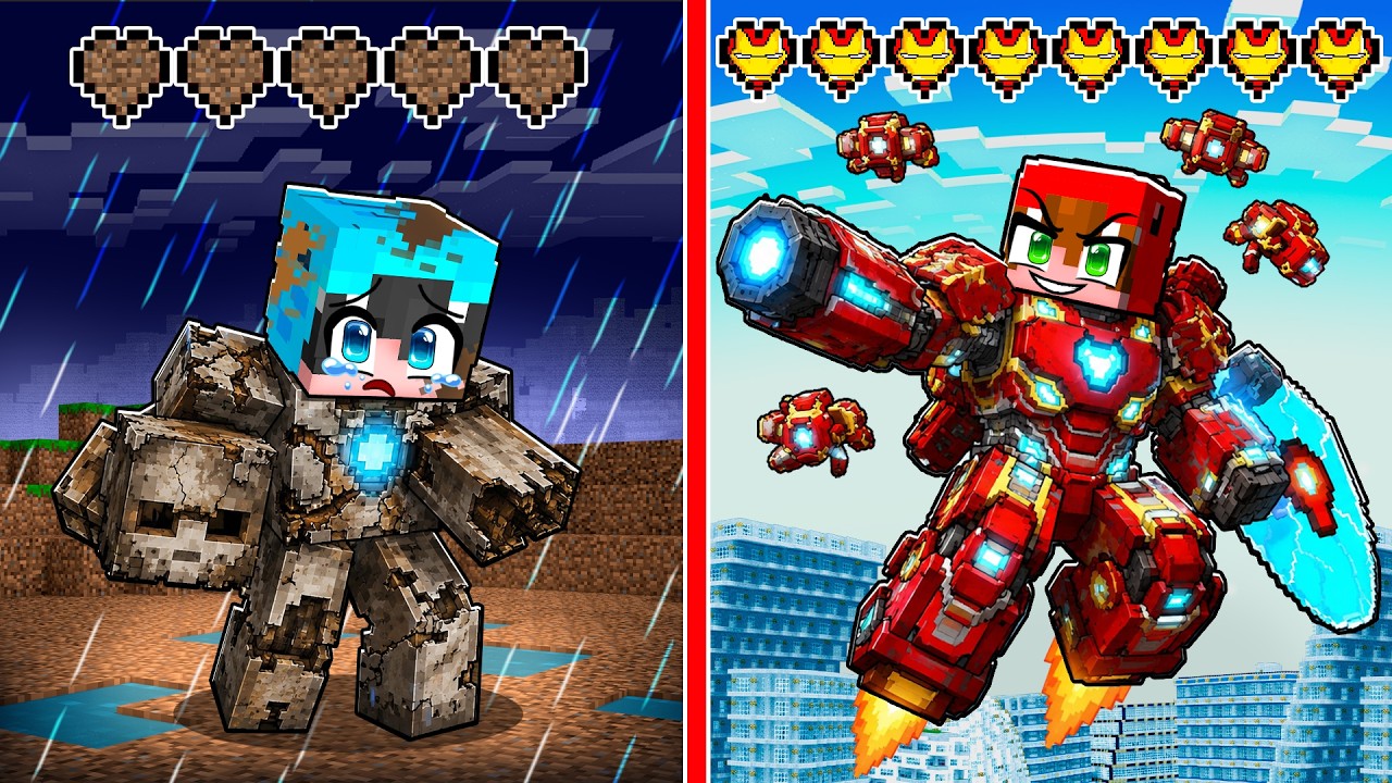 Evolución de IRON MAN POBRE a IRON MAN RICO en Minecraft!