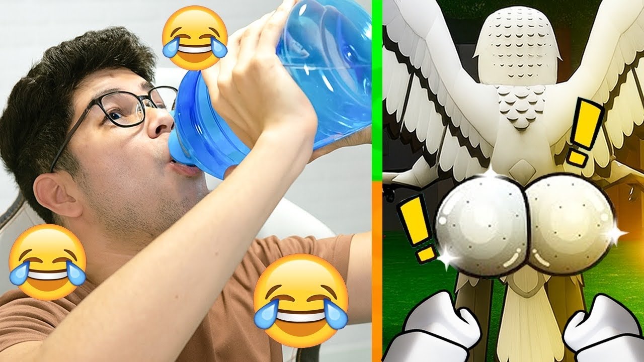 SE EU RIR = BEBO ÁGUA (VERSÃO 99 NOITES NA FLORESTA DO ROBLOX!)