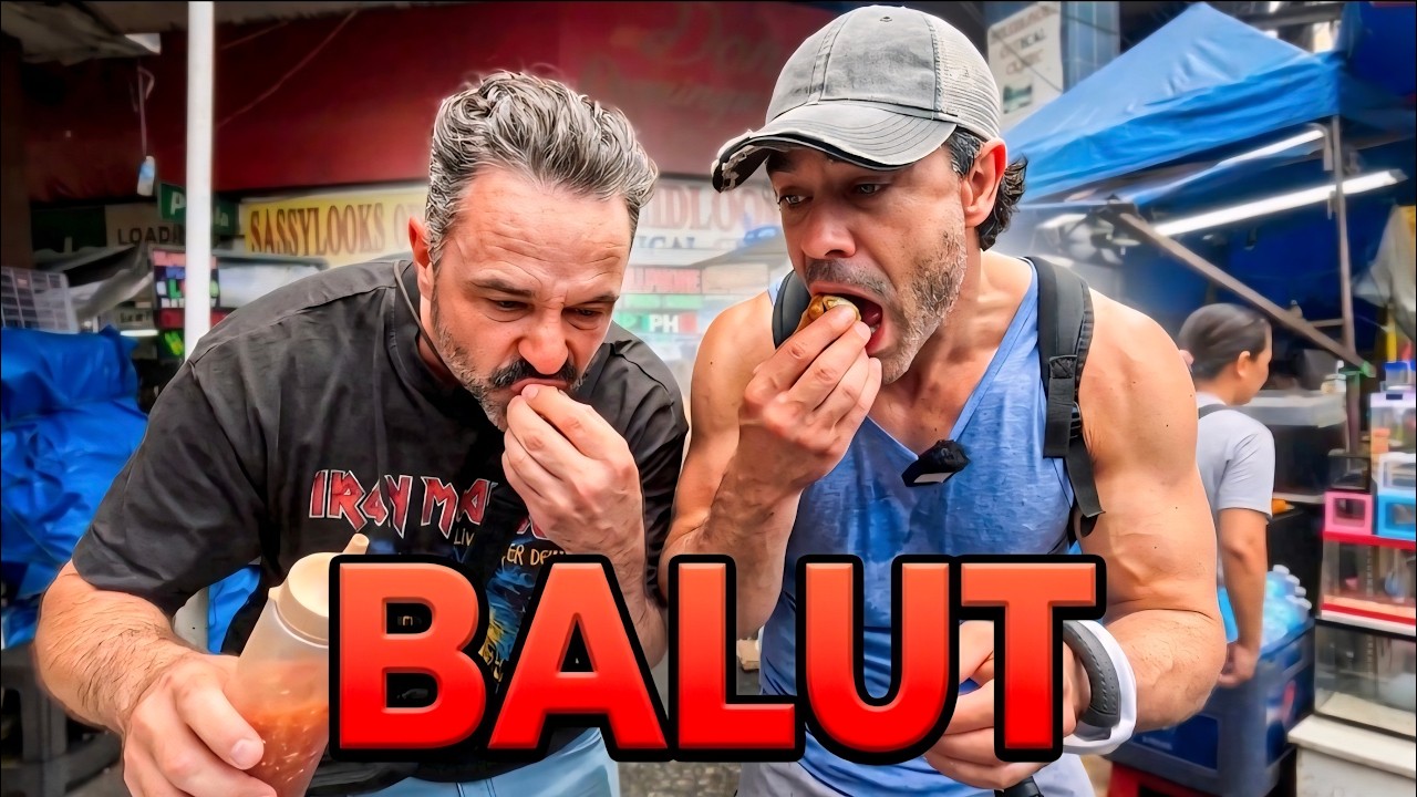 My American Brother Tries BALUT 1st time in Quiapo! 🇵🇭