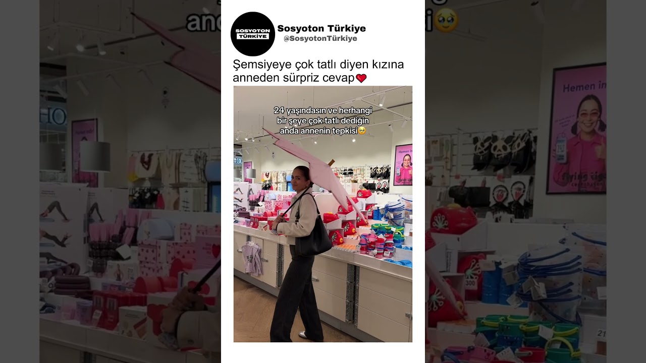 Alışverişte Şemsiyeye Tatlı Diyen Kızına Anneden Sürpriz Cevap🥰