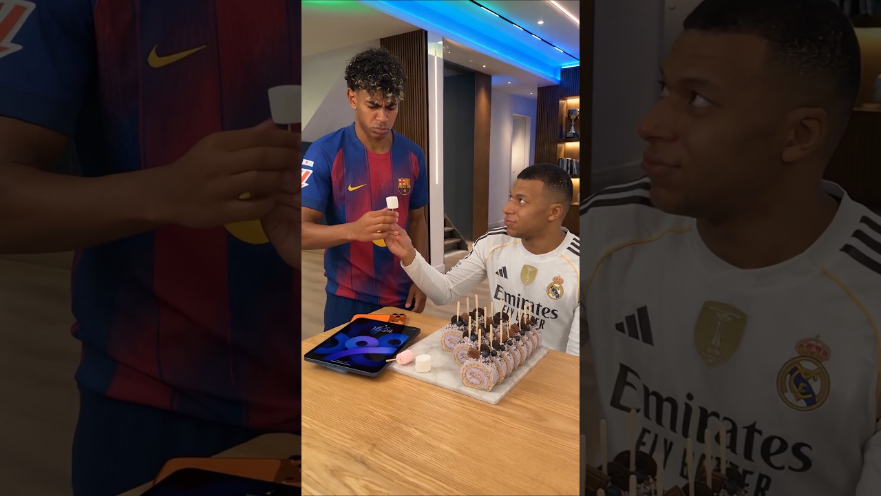 The Most Expensive Slice Of Cake Ever! 📱💻🍰#haaland #mbappe #football