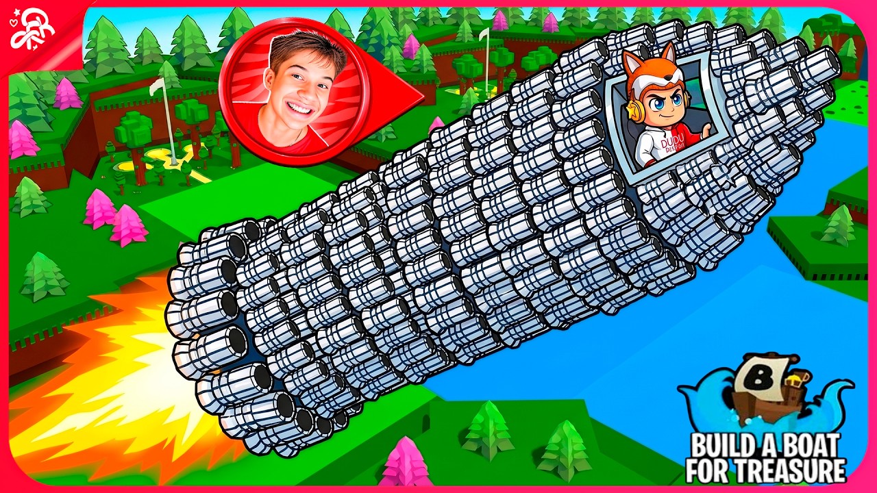 EXPERIMENTO COM 10.000 FOGUETES NO BUILD A BOAT ROBLOX