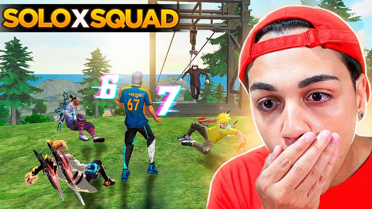 FARMEI AURA NESSAS PARTIDAS SOLO VS SQUAD COM O CONJUNTO 67 DO FREE FIRE!!