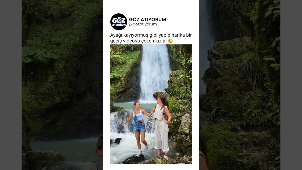 Ayağı kayıyormuş gibi yapıp harika bir geçiş videosu çeken kızlar 😲