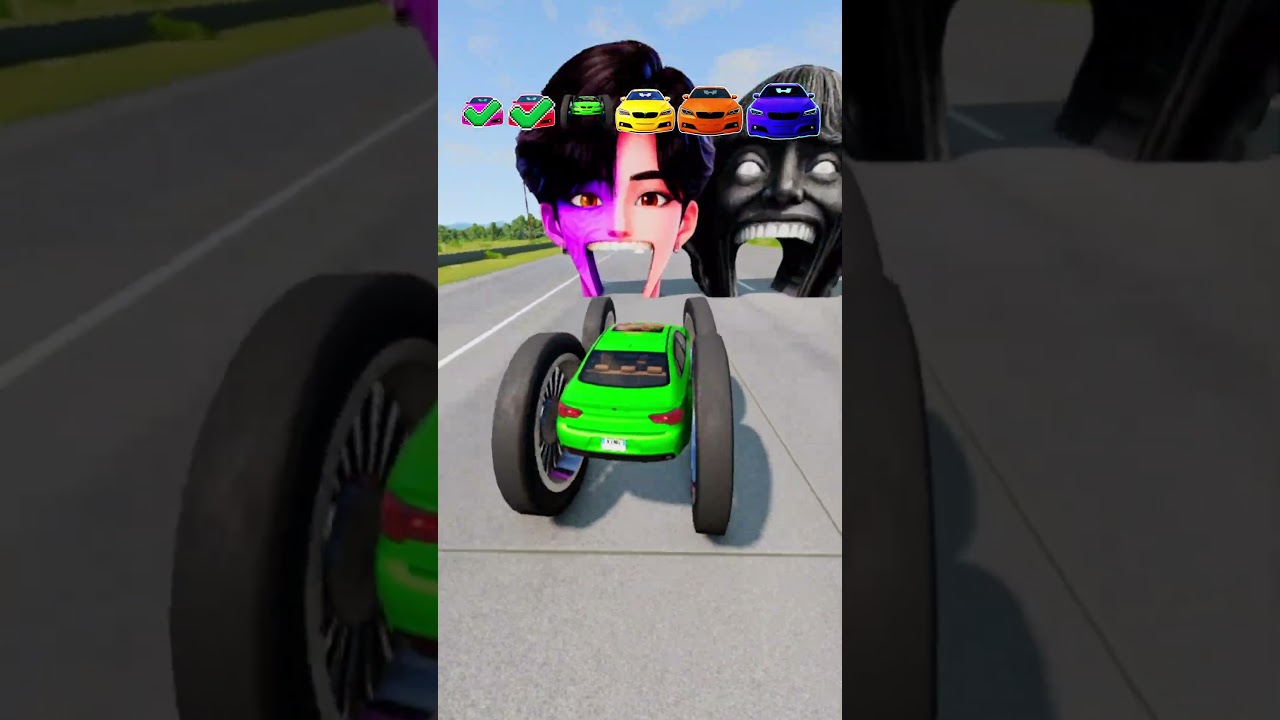 Big & Small Cars vs Jinu X 67 X Rumi   #beamng   #kpop