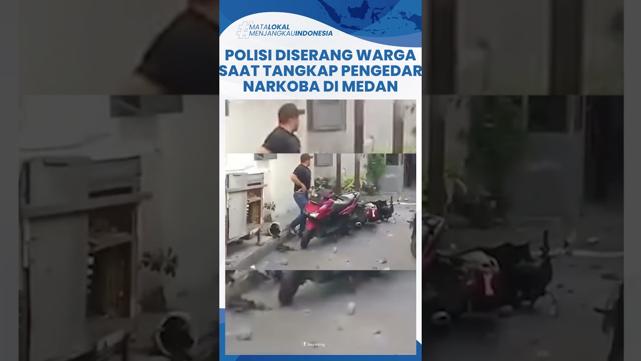 Detik detik Tim Polda Sumut Dilempari Warga saat Berusaha Tangkap Pengedar Narkoba di Medan