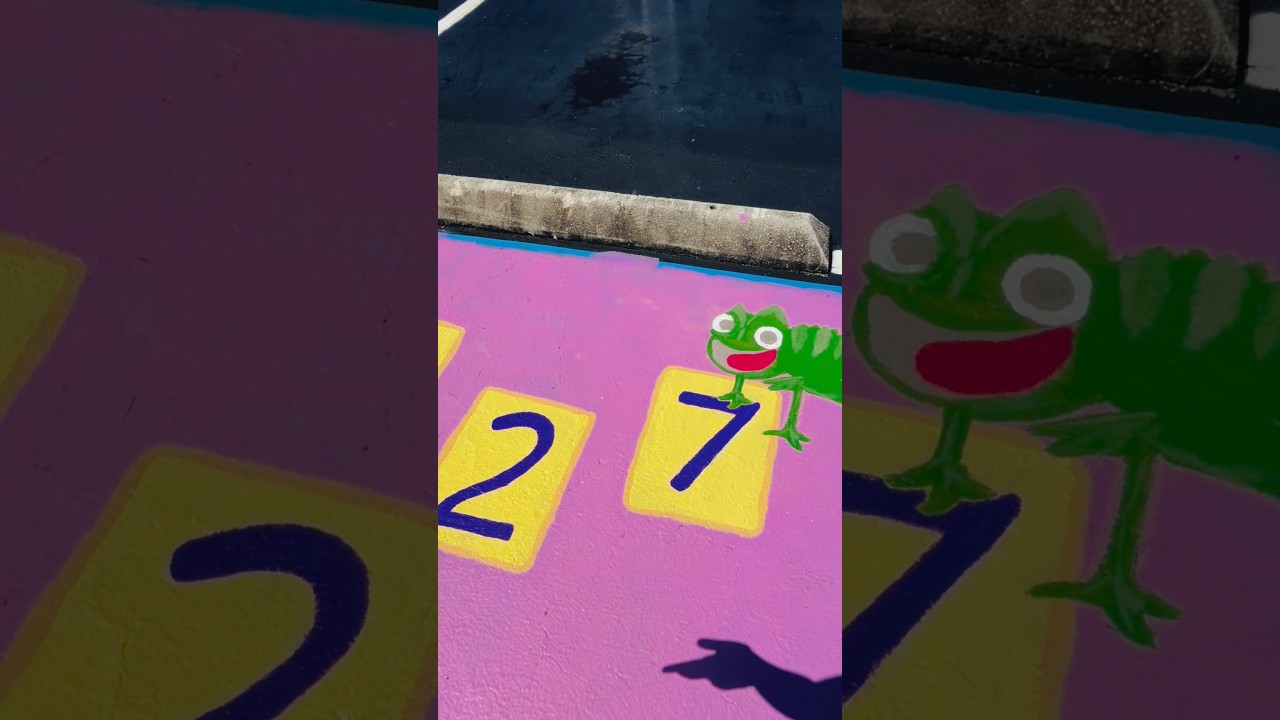 Tangled themed parking spot for Ellina!! #explore #explorepage #viral #senior #parkingspot #paint