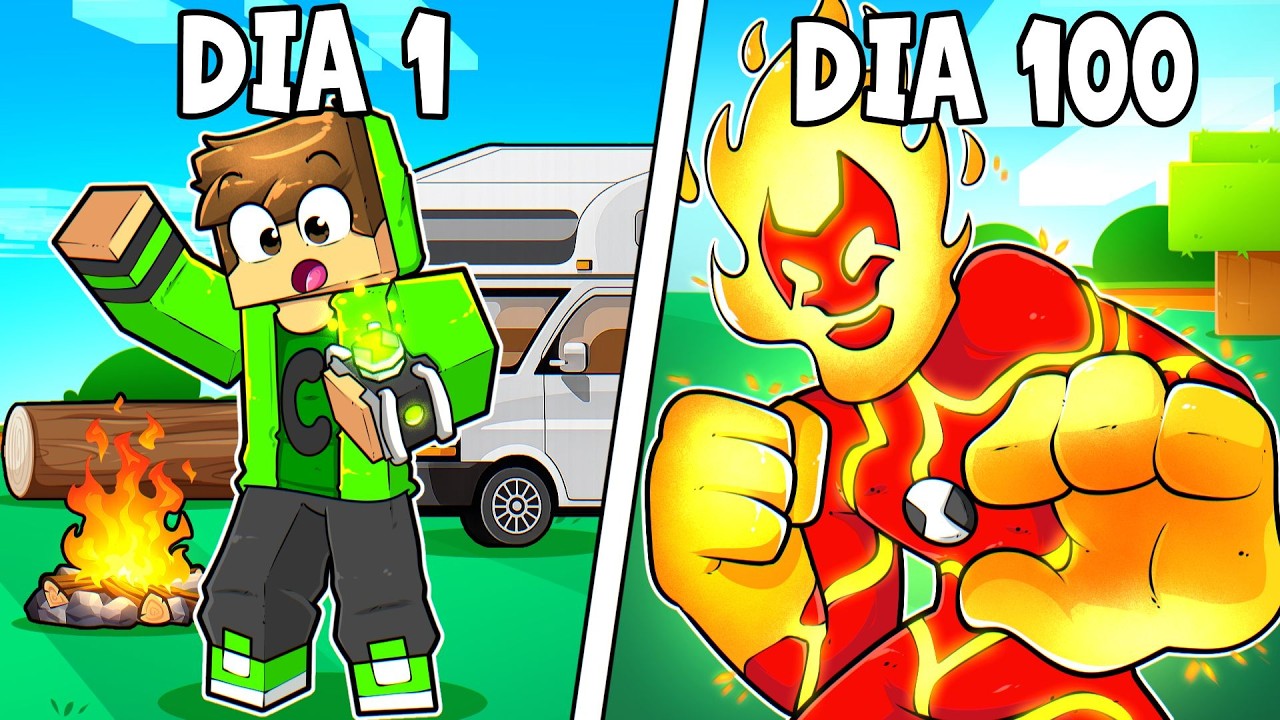 Sobrevivi 100 DIAS como BEN 10 no Minecraft