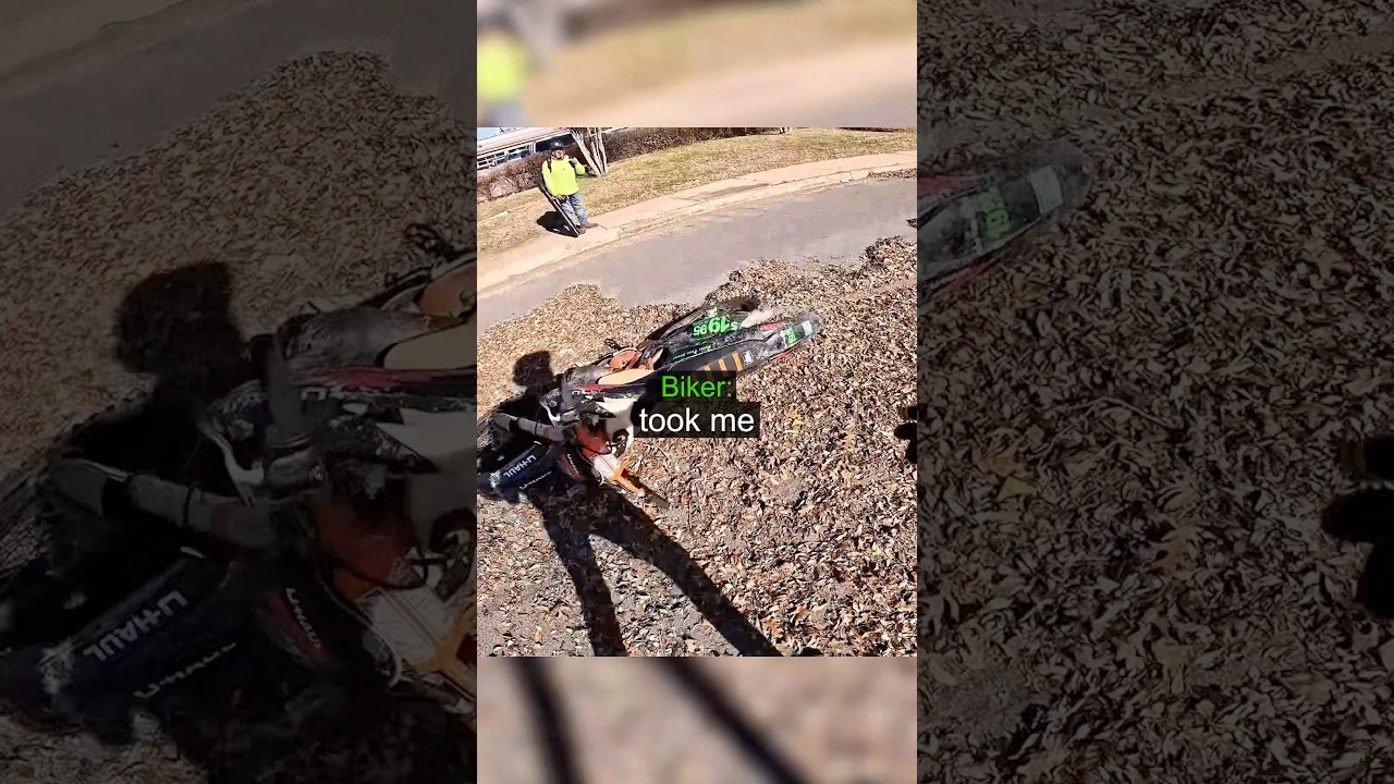 Biker Crashes His Bike 😱