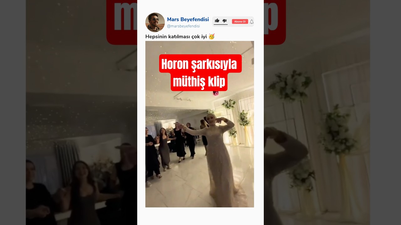 Evlenince horon şarkısıyla video çeken gelin hanım